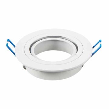 Portafaretto incasso rotondo regolabile 1*GU10 Mod. VT-782RD SKU 3599 - Bianco