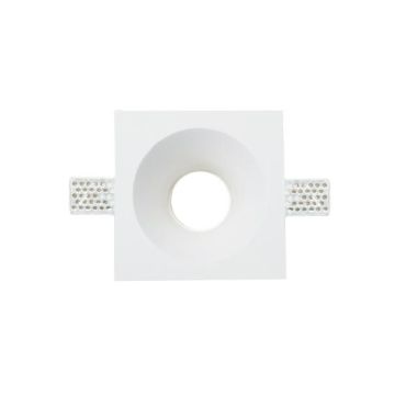 Plafond Carré Plâtre pour allocation Spot LED GU10 Φ121x121mm - 3653