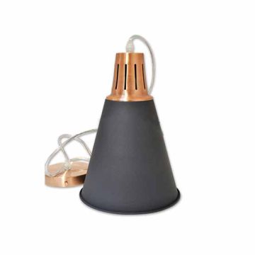 Modern Pendant Light 1MT E27 Elegant Stylish Ф220mm - Mod. VT-7520 SKU 3700 - Sand Finish Black