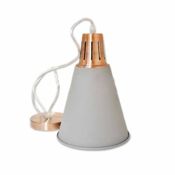 Modern Pendant 1MT E27 Elegant Stylish Ф220mm - Mod. VT-7520 SKU 3701 - Sand Finish Grey