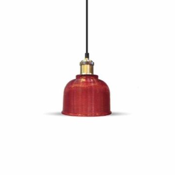 Modern Pendant Light 1MT E27 Elegant Stylish Ф145mm - Mod. VT-7150 SKU 3731 - RED Glass