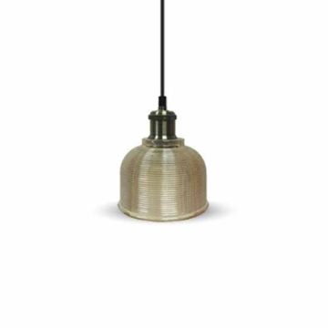 V-TAC VT-7150 Led pendant lamp holder 1MT E27 Elegant Stylish Ф145mm metal and amber glass sku 3732