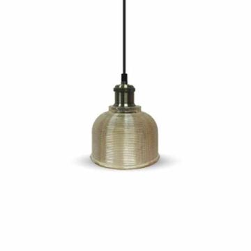 V-TAC VT-7150 Lampadario led portalampada pendente 1MT E27 Elegant Stylish Ф145mm metallo e vetro Ambrato sku 3732