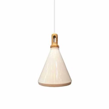 Hängendes Licht 1MT E27 Elegant Stylish Ф250mm - Mod. VT-7525 SKU 3761 - Weiss Holz