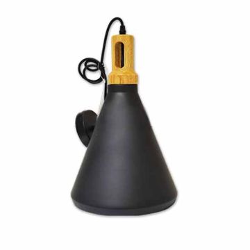 Moderne lumière Pendant 1MT E27 Elegant Stylish Ф250mm - Mod. VT-7525 SKU 3762 - Noir bois