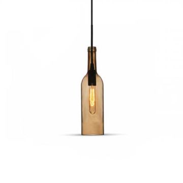 Pendant Light 1MT E14 Bottle Shape Ф72mm - Mod. VT- 7558 - SKU 3776 - Verre Marron