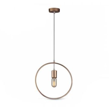 Lampadario Portalampada Circolare 1MT E27 Ф320mm - Mod. VT-7320 - SKU 3835 - Champagne Gold