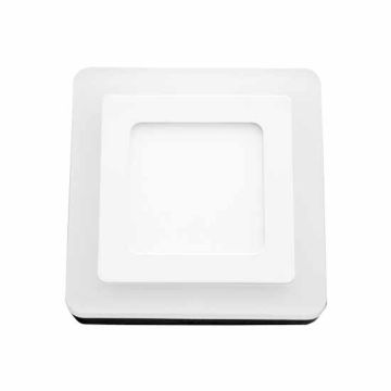 Panneau 6W+2W TWINLED Surface - 120° 560LM Mod. VT-809 SKU 4924 Blanc Froid 6000K Carré