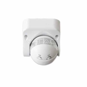 Sensore di movimento infrarossi crepuscolare a parete 180° Mod. VT-8003 - SKU  4967 - Bianco