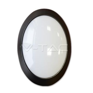 12W lampe LED complète de plafond ovale 840LM 110° Mod. VT-8010 SKU 4973 - Blanc Neutre 4000K -  Noir