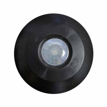 V-TAC VT-8027 SLIM infrared PIR motion sensor black color ceiling mounted IP20 360° sku 5087