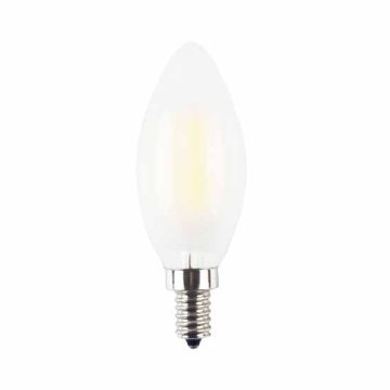 VT- 1924 LED Bulb 4W Filament E14 White Cover Candle 300° 350LM 4000K - 7102