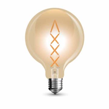 LED Lampe Vintage 8W Filament E27 G125 Amber VT-2018 2200K