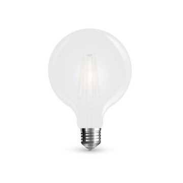 LED Bulb 7W Filament E27 Frost Cover G125 300° 840LM Mod. VT-2067 - SKU 7189 - Warm White 2700K