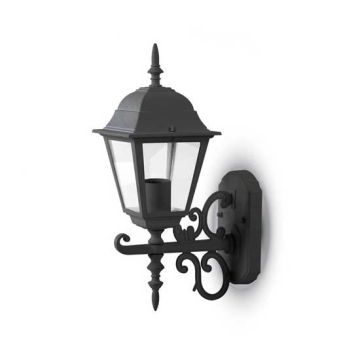 Portalampada lanterna Small Facing UP alluminio IP44 Nero E27