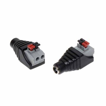 Quick female DC power connector