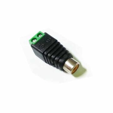 Ultra-fast female RCA connector with terminal block