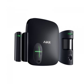 Kit d&#39;alarme sans fil professionnel Ajax StarterKit Cam HDR 2G HDR Noir GPRS/Ethernet – Code 156254.381.BL1