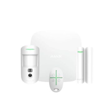 AJAX StarterKit Cam ASP (Hub 2 + MotionCam + DoorProtect + SpaceControl) allarme wireless senza fili GPRS/LAN/2SIM 2G - 38172