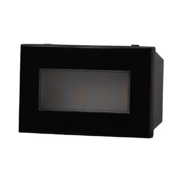 Lampada LED segnapasso 2.4W 220V luce bianco caldo 3000K da incasso compatibile Bticino Axolute colore nero Ettroit AN0323