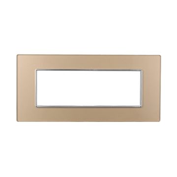 ETTROIT AN84611 Glass Plate Moon Series 6P Gold Color Compatible with Bticino Axolute