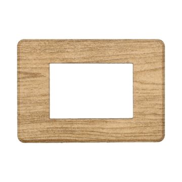 ETTROIT AN87305 Slim Thin 3P Plate Dark Wood Color Compatible With Bticino Axolute Air