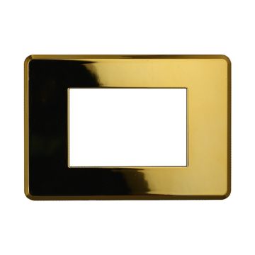 ETTROIT AN87312 Slim 3P Plate Moon Series Polished Gold Color Compatible with Bticino Axolute Air