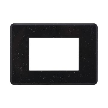 ETTROIT AN87324 Plaque fine 3P en noir brillant brillant compatible avec Bticino Axolute Air