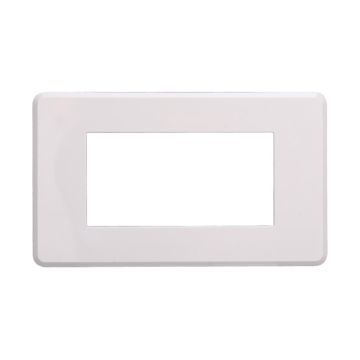 ETTROIT AN87401 4P Slim Plate Moon Series White Color Compatible with Bticino Axolute Air