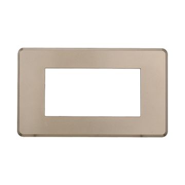 ETTROIT AN87408 Plaque fine fine 4P couleur titane compatible avec Bticino Axolute Air