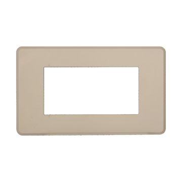 ETTROIT AN87409 Plaque fine 4P série Moon couleur sable compatible avec Bticino Axolute Air