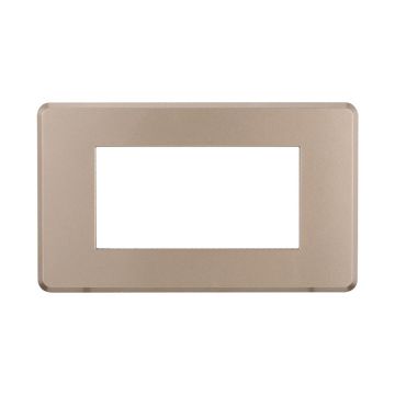 ETTROIT AN87410 Plaque Slim 4P couleur Bronze compatible avec Bticino Axolute Air