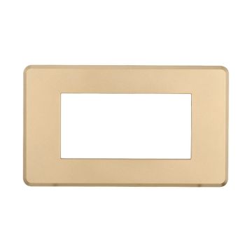 ETTROIT AN87411 Plaque Slim 4P couleur Or compatible avec Bticino Axolute Air