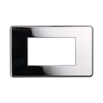 ETTROIT AN87413 Slim Thin 4P Plate Moon Series Polished Chrome Color Compatible with Bticino Axolute Air