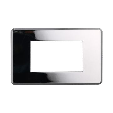 ETTROIT AN87413 Plaque fine 4P série Moon couleur chrome poli compatible avec Bticino Axolute Air