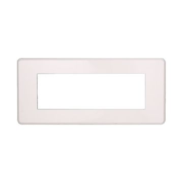 ETTROIT AN87601 Placca Slim Sottile 6P Serie Moon Colore Bianco Compatibile Con Bticino Axolute Air