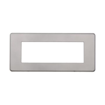 ETTROIT AN87606 Slim Thin Plate 6P Moon Series Farbe Silber, kompatibel mit Bticino Axolute Air