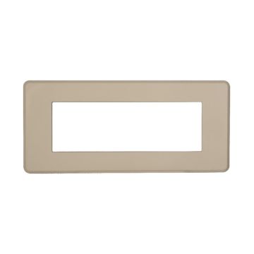 ETTROIT AN87609 Plaque fine fine 6P couleur sable compatible avec Bticino Axolute Air