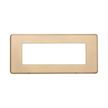 ETTROIT AN87611 Slim Thin Plate 6P Moon Series Gold Color Compatible with Bticino Axolute Air