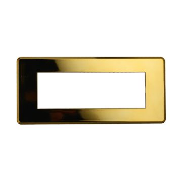 ETTROIT AN87612 Slim Thin Plate 6P polierte Goldfarbe, kompatibel mit Bticino Axolute Air