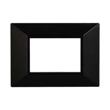 ETTROIT AN90302 Placca Piramide 3p Serie Moon Colore Nero Compatibile Con Bticino Axolute