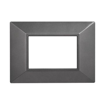 ETTROIT AN90307 Plaque Pyramide Série Lune 3P Couleur Acier Foncé Compatible avec Bticino Axolute