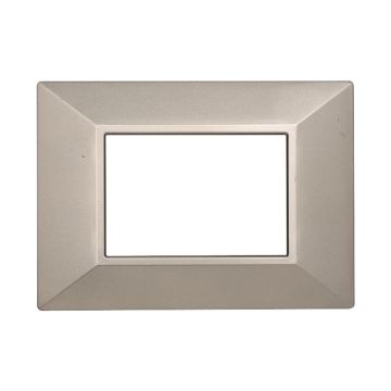 ETTROIT AN90308 3P Pyramid Plate MOON Series Titanium Color Compatible with Bticino Axolute