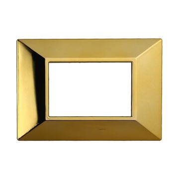 ETTROIT AN90312 3P Pyramid Plate MOON Series Polished Gold Color Compatible with Bticino Axolute