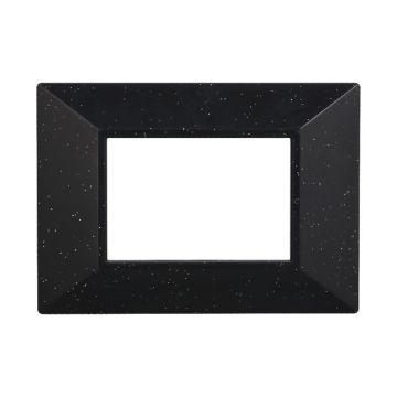 ETTROIT AN90324 Placca Piramide 3P Serie MOON Colore Nero Brillante Compatibile Con Bticino Axolute