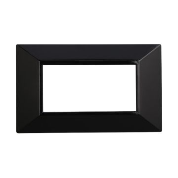 ETTROIT AN90402 4P Pyramid Plate Moon Series Black Color Compatible with Bticino Axolute