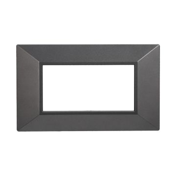 ETTROIT AN90407 4P Pyramidenplatte MOON Serie, dunkle Stahlfarbe, kompatibel mit Bticino Axolute