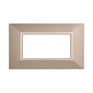 ETTROIT AN90410 Plaque Pyramide 4P Série MOON Couleur Bronze Compatible avec Bticino Axolute