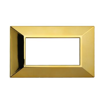 ETTROIT AN90412 4P Pyramid Plate Moon Series Polished Gold Color Compatible with Bticino Axolute