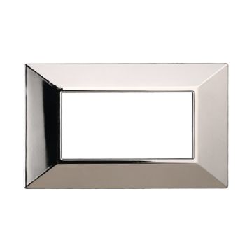 ETTROIT AN90413 4P Pyramid Plate MOON Series Polished Chrome Color Compatible with Bticino Axolute
